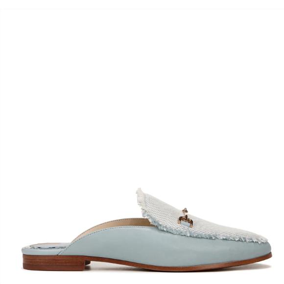 NEW SAM EDELMAN women's linnie fray shoe in robin's egg blue - Picture 3 of 3